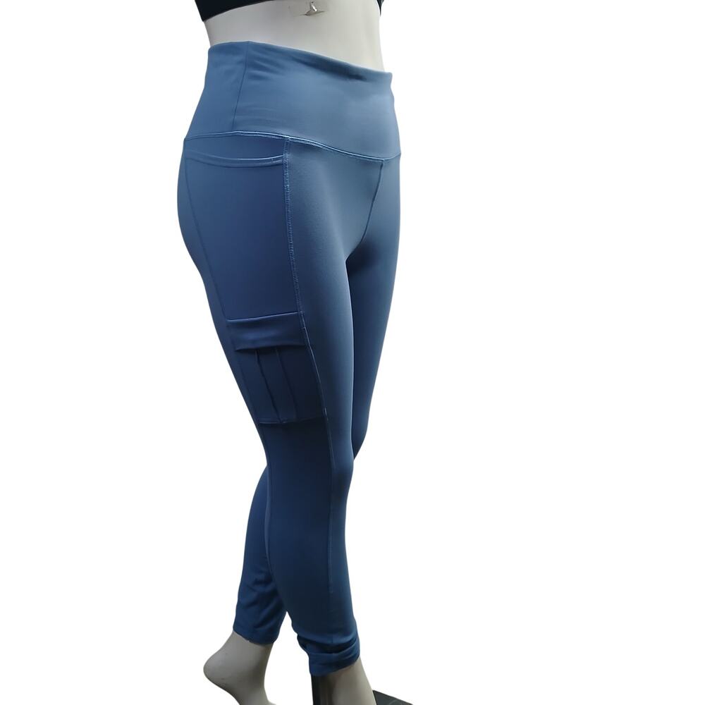 Avalanche High Rise Leggings Womens XL Slate Blue Cargo Pocket Athletic
